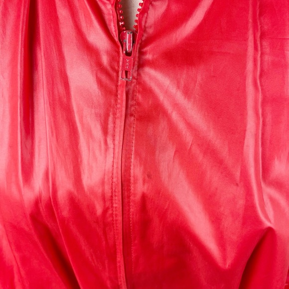 Antonio Ruspoli Vintage 80s Women's Tracksuit Bright Red Ruched Jacket Joggers - Picture 13 of 16